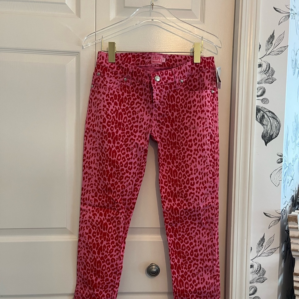 Hot Topic Pink Leopard Print Women Jeans